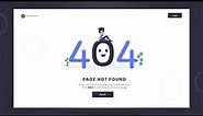 How To Create Responsive 404 Page Using HTML And CSS