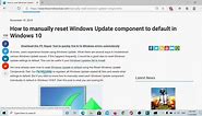 How to manually reset Windows Update component to default in Windows 11/10