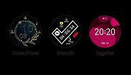 All 148 Smart Watch Faces of Huawei GT2 Watch on BLACK Background (as of 26.09.2020)