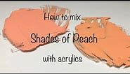 How To Make Shades Of Peach Color | Acrylics | Color Mixing Tutorial #4