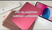 Aesthetic ✨ Unboxing Ipad 10th Generation 2022 + apple pencil + accessories + review | Kristine Arce