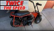 Coleman CC100x Minibike / Twice the speed in two minutes!!