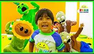 Plants vs Zombies Garden Warfare In Real Life Pretend Play with Ryan ToysReview