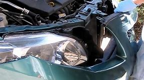 How to remove the front bumper cover and head lamp assy '09-'13 Toyota Corolla