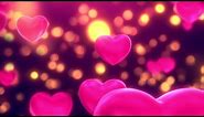 Falling Hearts Background | Valentine | Wedding | Love | Romantic | Animation | Video | Free