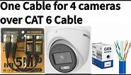 How to Connecting CCTV Cameras with Cat6 Wire & Baluns - One cable for 4 camera over CAT 6 Cable