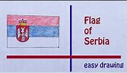 Flag of Serbia | original voice tutorials #satisfying #creativeart #drawingforbeginners