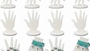 Weysat 12 Pcs Wooden Hand Form Bracelet Jewelry Display Stand Holder Aesthetic Jewelry Mannequin Fingers Jewelry Organizer(White)