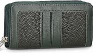 Green Wallet Womens Clutch Wallet for Women DOUBLE ZIPPER Wallet Phone Vegan Leather Clutch Purses For Woman Handbags Large Capacity