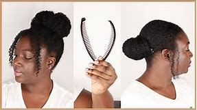 Quick and easy banana clip hairstyles on natural hair