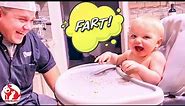 Oh nooo! Lovely Moments When Babies Loudly Fart on Dad Baby and Dad | Funny Pets Moments