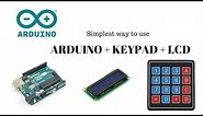 Interfacing Keypad and LCD i²c with Arduino