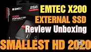 Emtec x200 256GB USB - C 3.1 GEN1 Portable SSD and Flash Drive - Unboxing