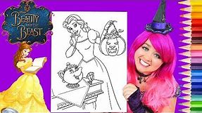 Coloring Belle Halloween Disney Princess Coloring Page Prismacolor Pencils | KiMMi THE CLOWN