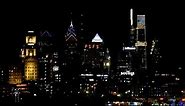 Philadelphia skyline from Camden, NJ at night 03/20/2022