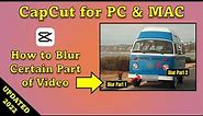 How to Blur Part of Video | Blur Effect |CapCut PC or MAC Tutorial