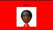 Sarah Mii from Wii Sports