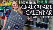 How to Paint a Chalkboard Calendar w/ Stencils by StudioR12 | DIY Personalized Home Decor Tutorial
