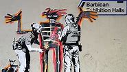Banksy artworks appear on Barbican walls ahead of Basquiat exhibition