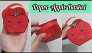 Diy Apple Basket, Paper Basket, Easy Paper Craft.