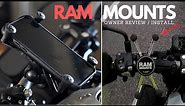 RAM Mount X-Grip & U-Bolt kit + Tether Installation on Honda CB650R and CRF250F