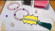 How to Make Hand Mala Prayer Beads with Amethyst Rose Quartz | DIY Jewelry Tutorials