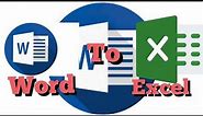 How to convert word to excel online for free #mswordtricks