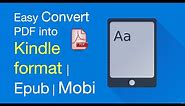How to easy convert PDF file into Kindle format | EPUB | MOBI Format