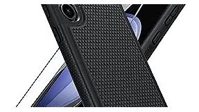 FNTCASE for Samsung Galaxy S23-FE Case: Dual Layer Protective Heavy Duty Cell Phone Cover Rugged Full Body Drop Protection Military Grade Shockproof Phone Case with Non-Slip Texture-6.4inches (Black)