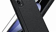 FNTCASE for Samsung Galaxy S23-FE Case: Dual Layer Protective Heavy Duty Cell Phone Cover Rugged Full Body Drop Protection Military Grade Shockproof Phone Case with Non-Slip Texture-6.4inches (Black)