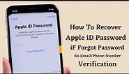 How To Recover Apple iD Password ! Recover Apple iD Passwod iF Forgot Password Email & Number [2023]