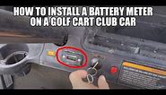 How to Install a Battery Meter on a Golf Cart Club Car