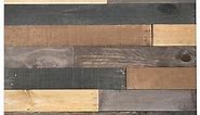 Rustic Wood Slat Pallet Wall Panel Planks for Home Accent Walls Made from Wooden Pallets - Dark Rustic Blend Color - Easy Nail Up Barnwood Panels for Interior Wall by PalletScapes (10 SQFT)