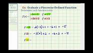 Ex: Determine Function Values for a Piecewise Defined Function