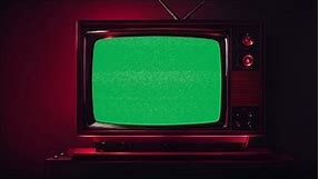 Red Retro TV Green Screen | 4K | Vintage | Global Kreators