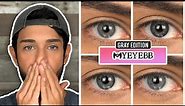 Most Natural Gray Contact Lenses | MYEYEBB Review!!