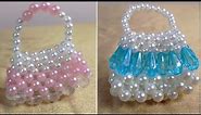 DIY: Beaded pearl keychains|Mini purse keychains|Beadsand pearls|