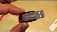 Sandisk Cruzer Blade 16GB USB Stick Unboxing and Hands On