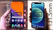 Comparatif Iphone 12 mini vs Samsung S10e