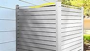 Elevens 48" W X 48" H Privacy Screen Outdoor Privacy Fence Panels for Air Conditioner and Trash Can, Vinyl Privacy Fence, Privacy Screen Kit (2 Panels-White) (A-YP01004-VC-USAM026)