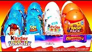 12 Surprise Eggs Toy Story Kinder Surprise Eggs Unboxing Disney Pixar Easter Madagascar 3 Trash Pack