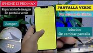 Reparación de Pantalla Verde, de IPhone 13 Pro Max, Sin Cambiar la Pantalla | Con Jumper en lineas✔