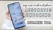 ❄️ unboxing huawei y7a blush gold - aesthetic unboxing and review android phone