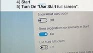 How to Enable or Disable the Windows Full-Screen Start Menu