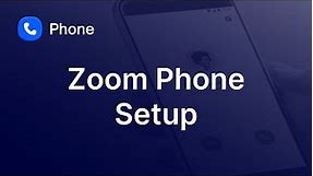 Initial Zoom Phone Setup