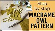 Beginners easy macrame owl pattern - step by step macrame owl | macrame tutorial | simple owl