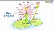 How to draw water lily step by step easy drawing tutorial/ National flower of Bangladesh @Shamim Art