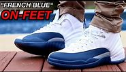 "French Blue" Air Jordan 12's On-Feet
