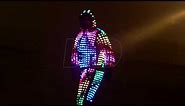 LED Snowboard suit / LED ski costume in action