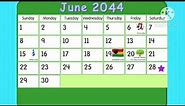 Starfall Calendar Rare June 2044 Calendar